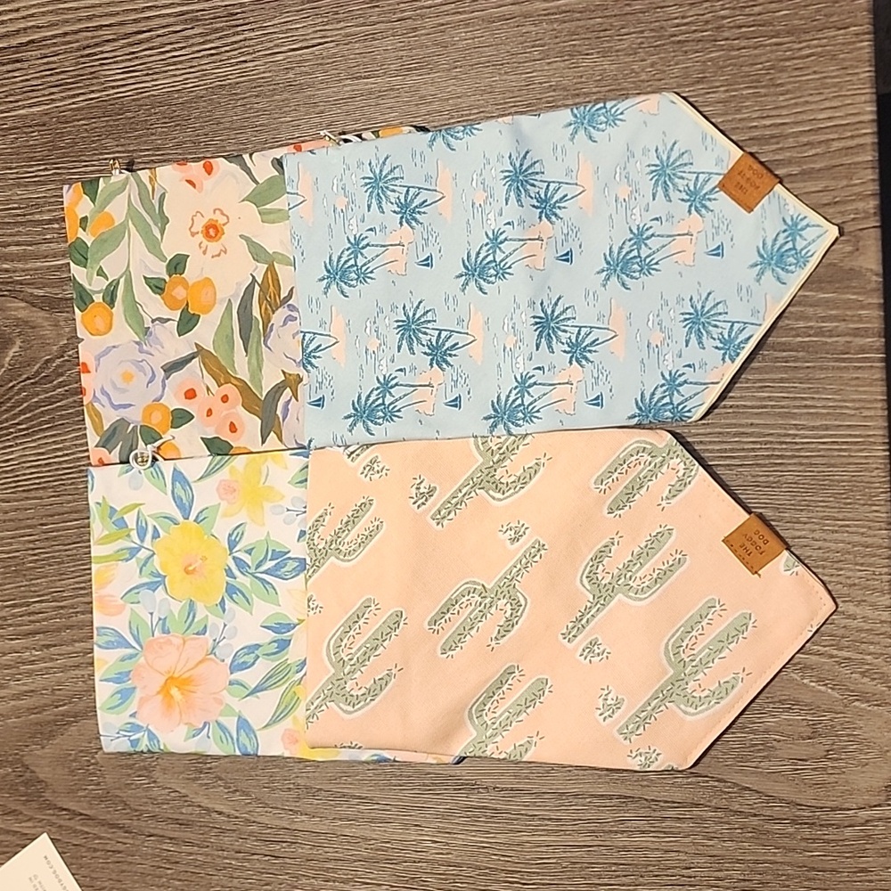 4 NWT size large The Foggy Dog bandanas